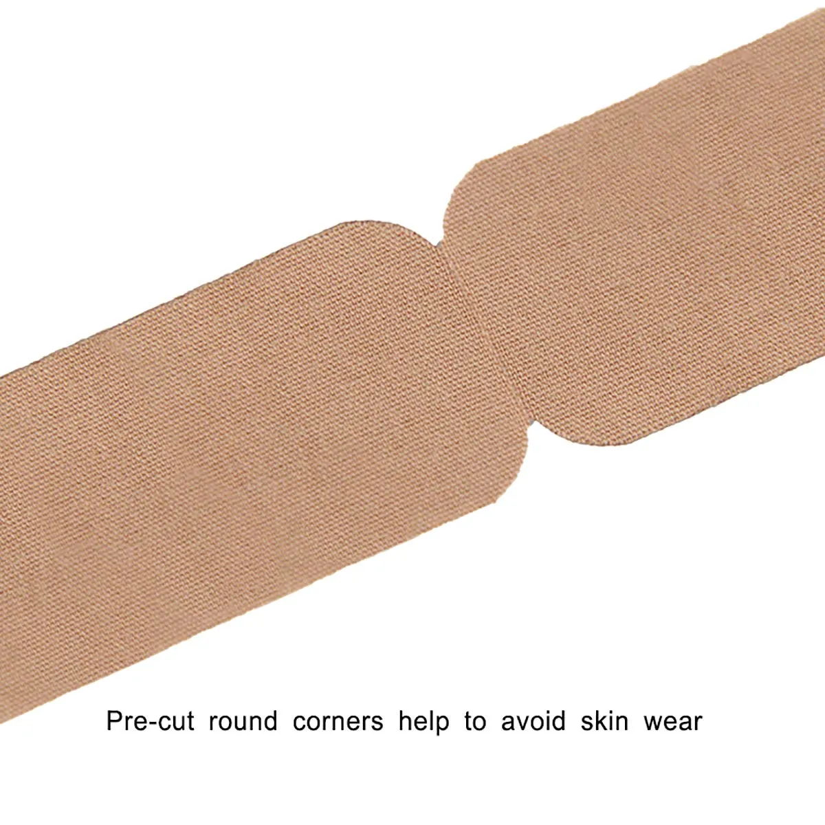 AUPCON Pre-Cut Kinesiology Athletic Tape Recovery Sports Cotton Elastic Adhesive Strain Injury Fitness Run Knee Muscle 5CM*5M(2*Beige) Beige
