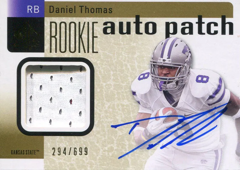 Daniel Thomas Autographed 2011 Upper Deck SP Rookie Jersey Card