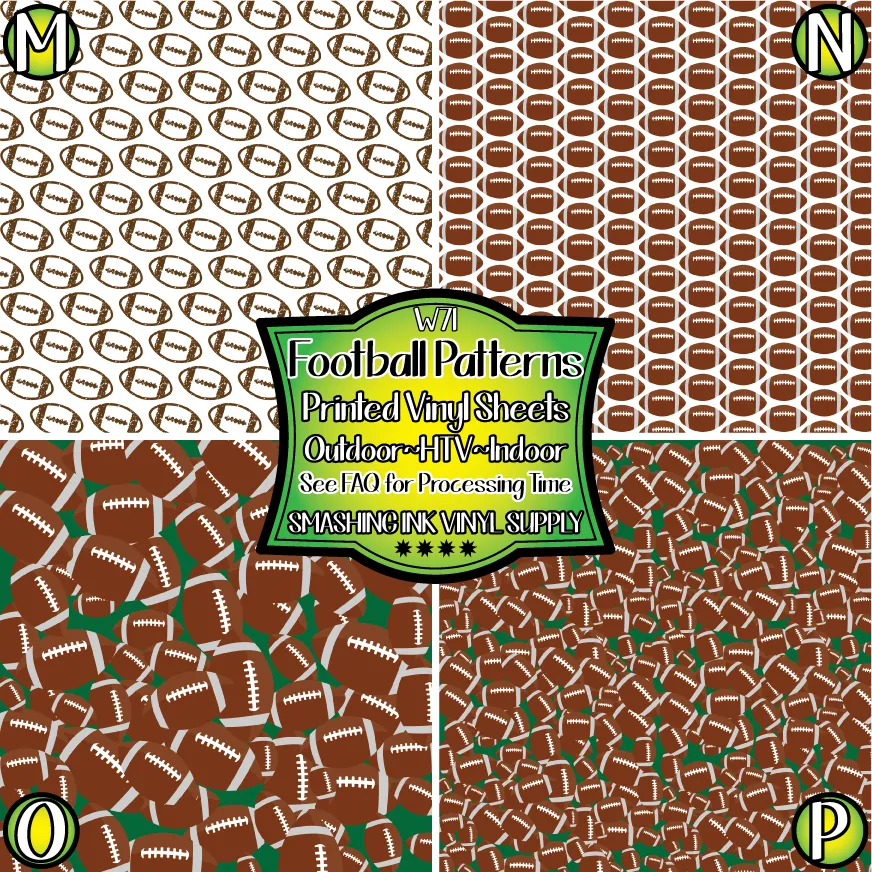 Football Patterns ★ Laser Safe Adhesive Film (TAT 3 BUS DAYS)