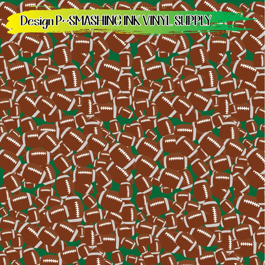 Football Patterns ★ Pattern Vinyl | Faux Leather | Sublimation (TAT 3 BUS DAYS)