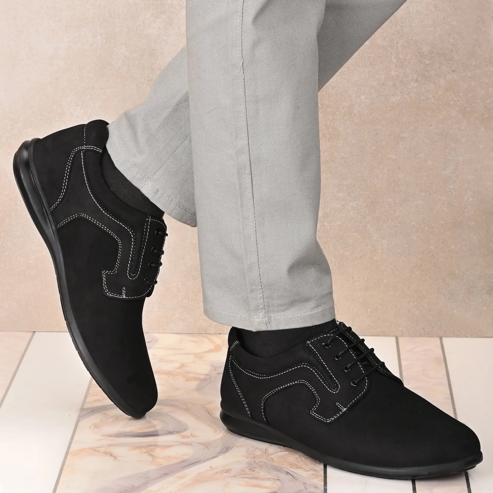 Plush Full Grain Leather Derby Lace Ups