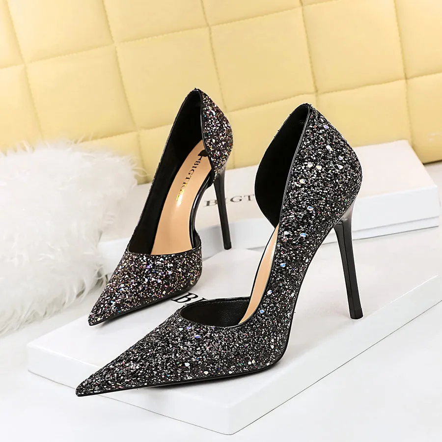 Sexy Shimmering Cutout Stiletto Party Shoes